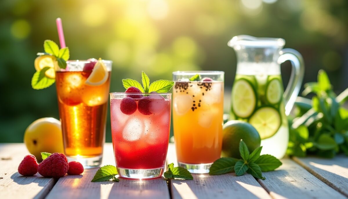 Délices estivaux à siroter : recettes maison de thés glacés, limonades, smoothies et eaux infusées Délices estivaux à siroter : recettes maison de thés glacés, limonades, smoothies et eaux infusées