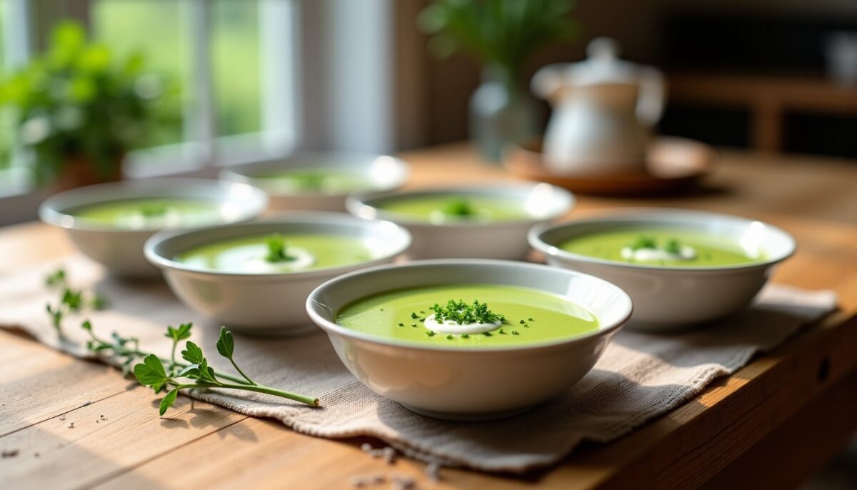 Velouté de courgettes, pommes de terre et Vache qui Rit : une recette simple et gourmande pour 6 convives