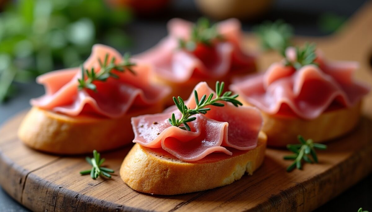 Toast au magret de canard séché : l'apéritif gourmand et express en 15 minutes