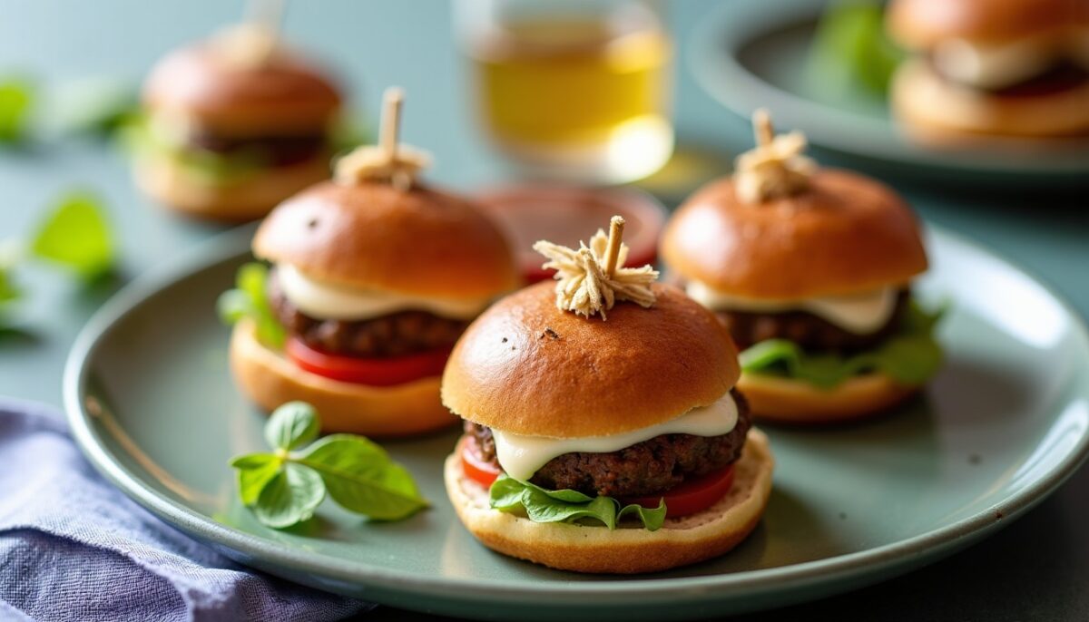 Mini burgers apéritifs au chèvre et miel : une recette élégante et savoureuse