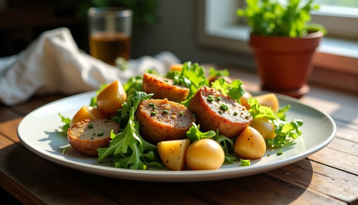 Salade tiède de gésiers et pommes de terre : la recette gourmande et complète à découvrir